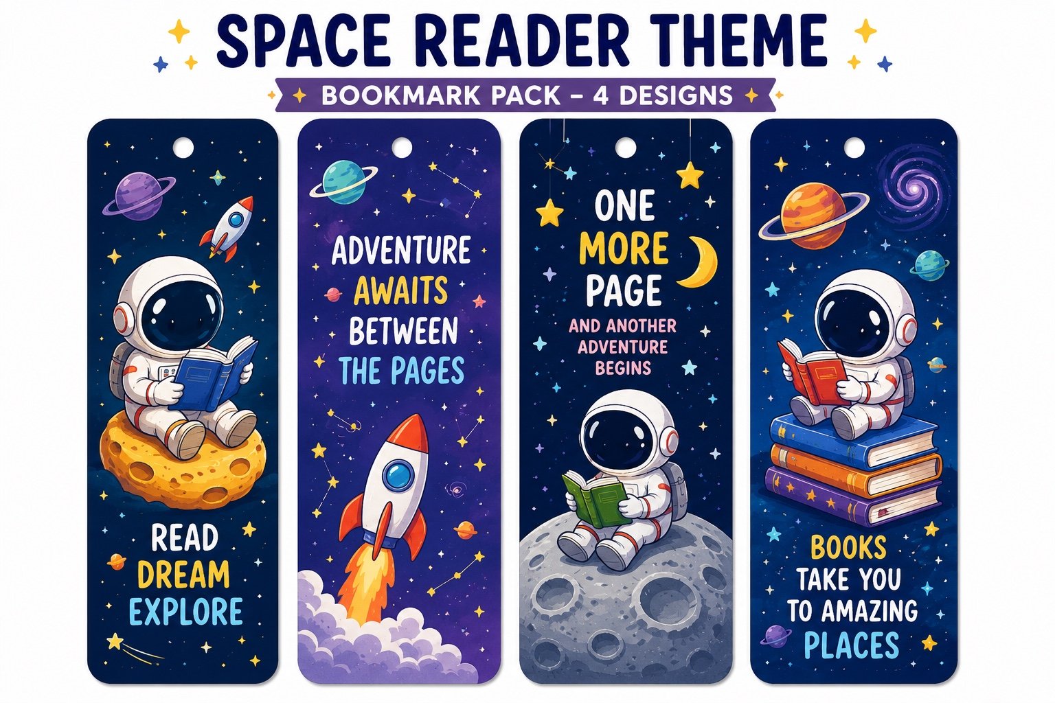 Space Reader bookmark pack