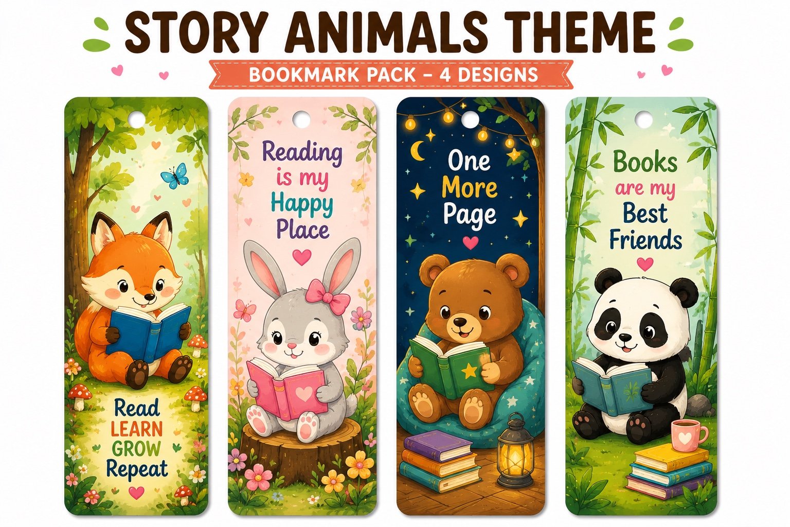 Story Animals bookmark pack