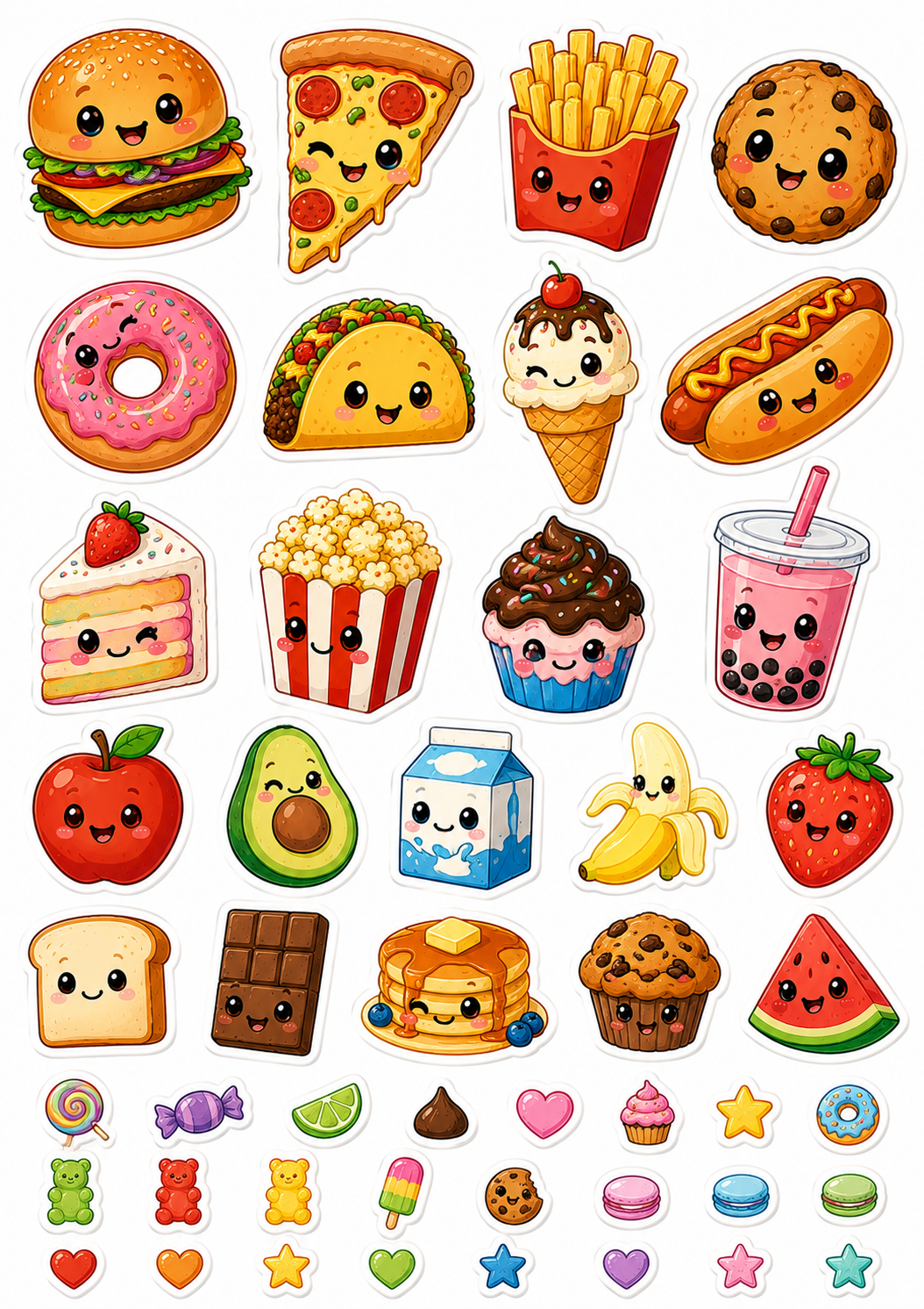 Foodie Faces sticker sheet thumbnail
