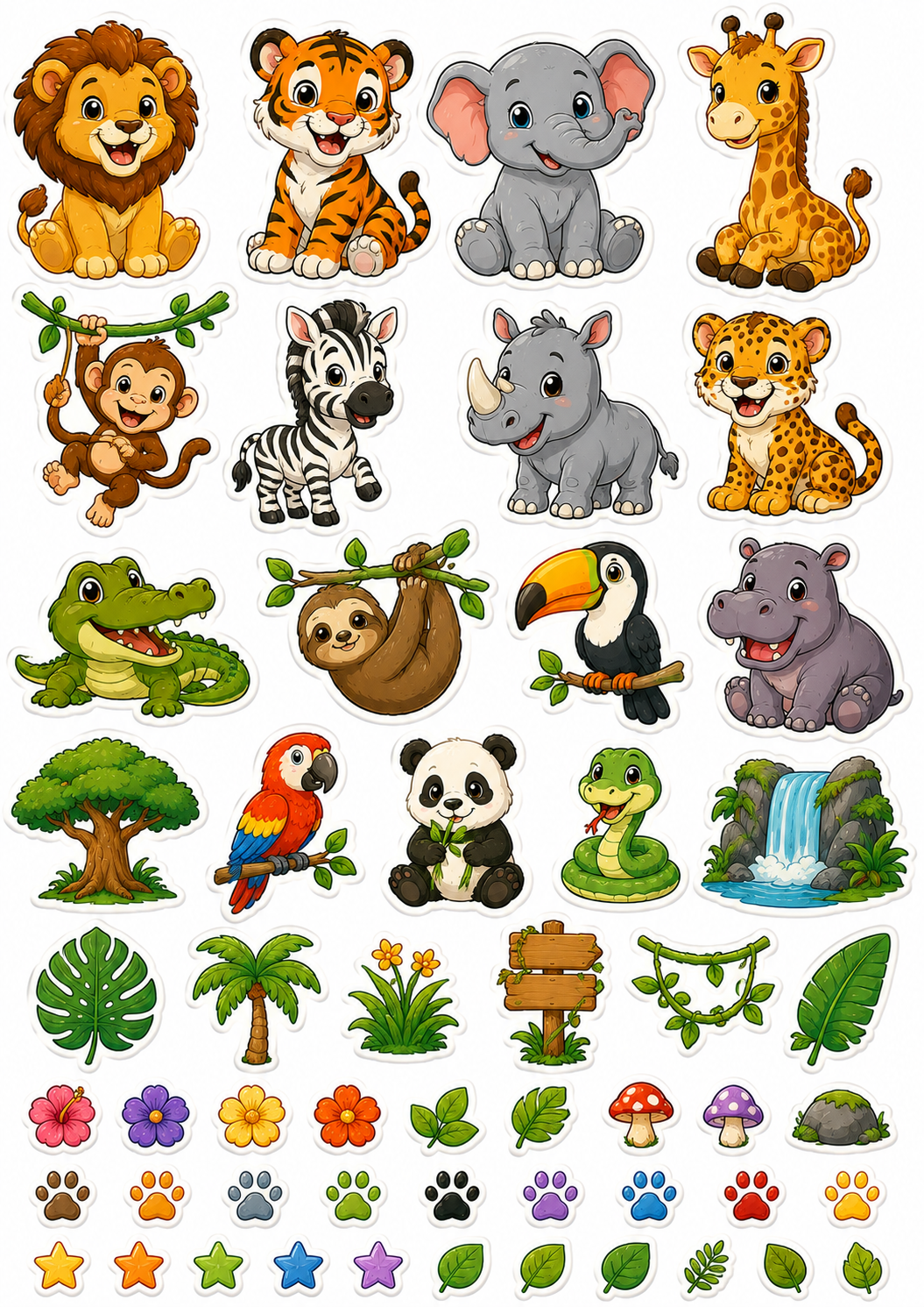 Jungle Adventure sticker sheet thumbnail