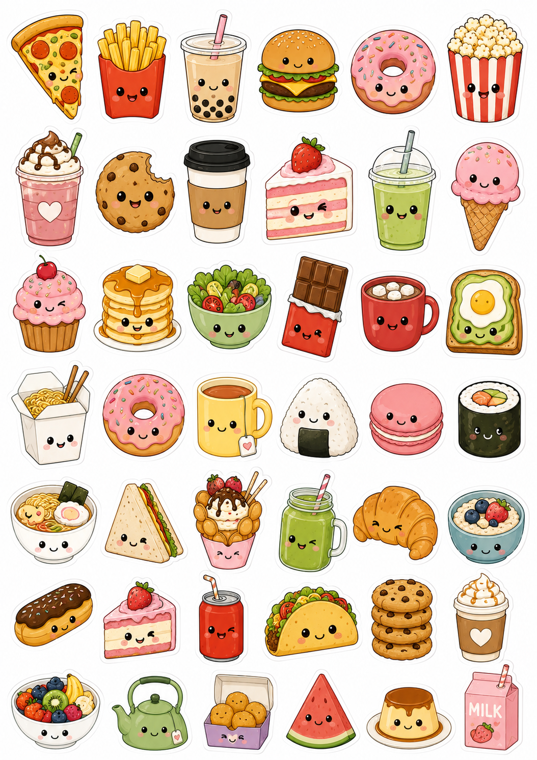 Foodie Fun sticker sheet
