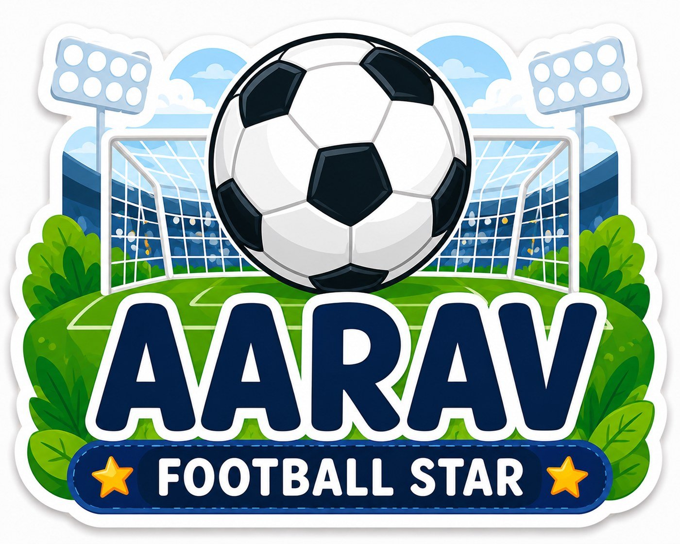 Football Star personalized name magnet