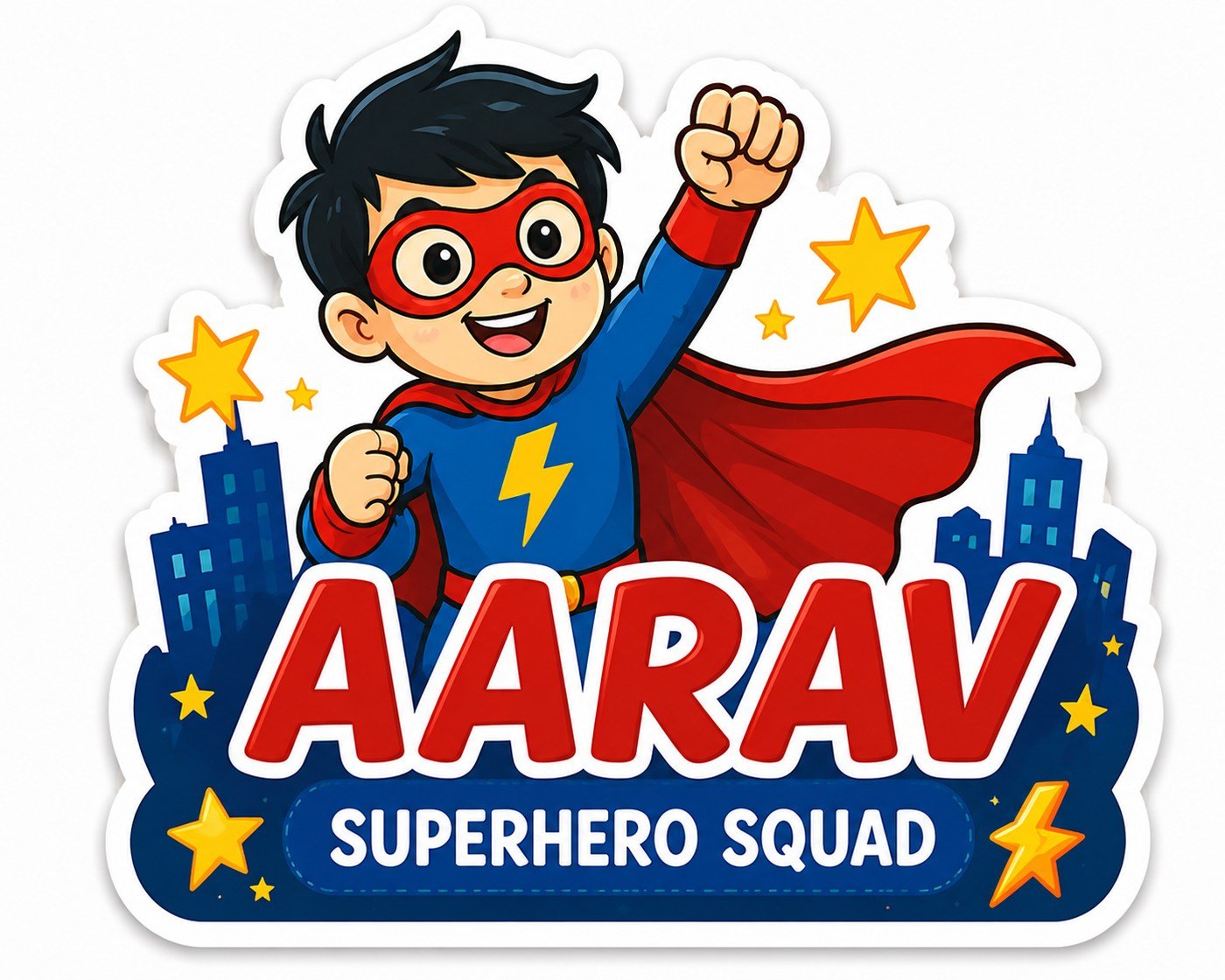 Superhero Squad personalized name magnet