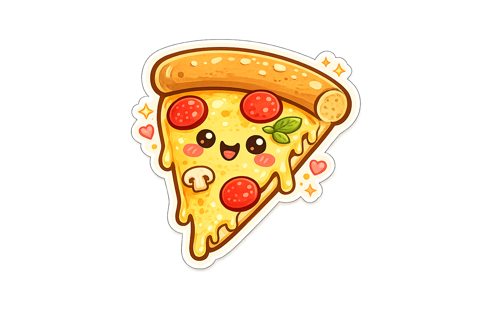 Kawaii Pizza Slice magnet
