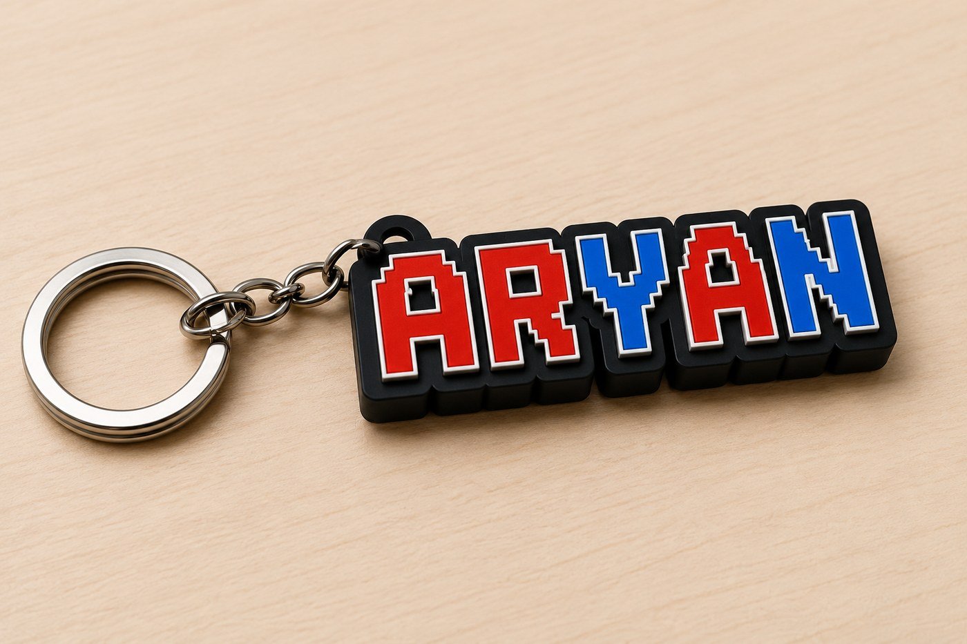 Retro Game name keychain style