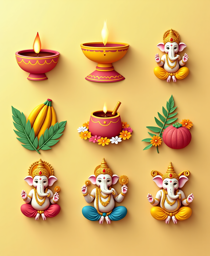 Ganpati Bappa – Sticker Sheet v12