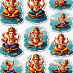 Ganpati Bappa – Sticker Sheet v2