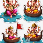 Ganpati Bappa – Sticker Sheet v3