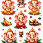 Ganpati Bappa – Sticker Sheet v4