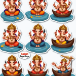 Ganpati Bappa – Sticker Sheet v5
