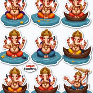 Ganpati Bappa – Sticker Sheet v5
