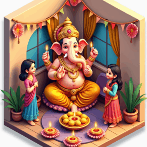 Ganpati Bappa – Sticker Sheet v6