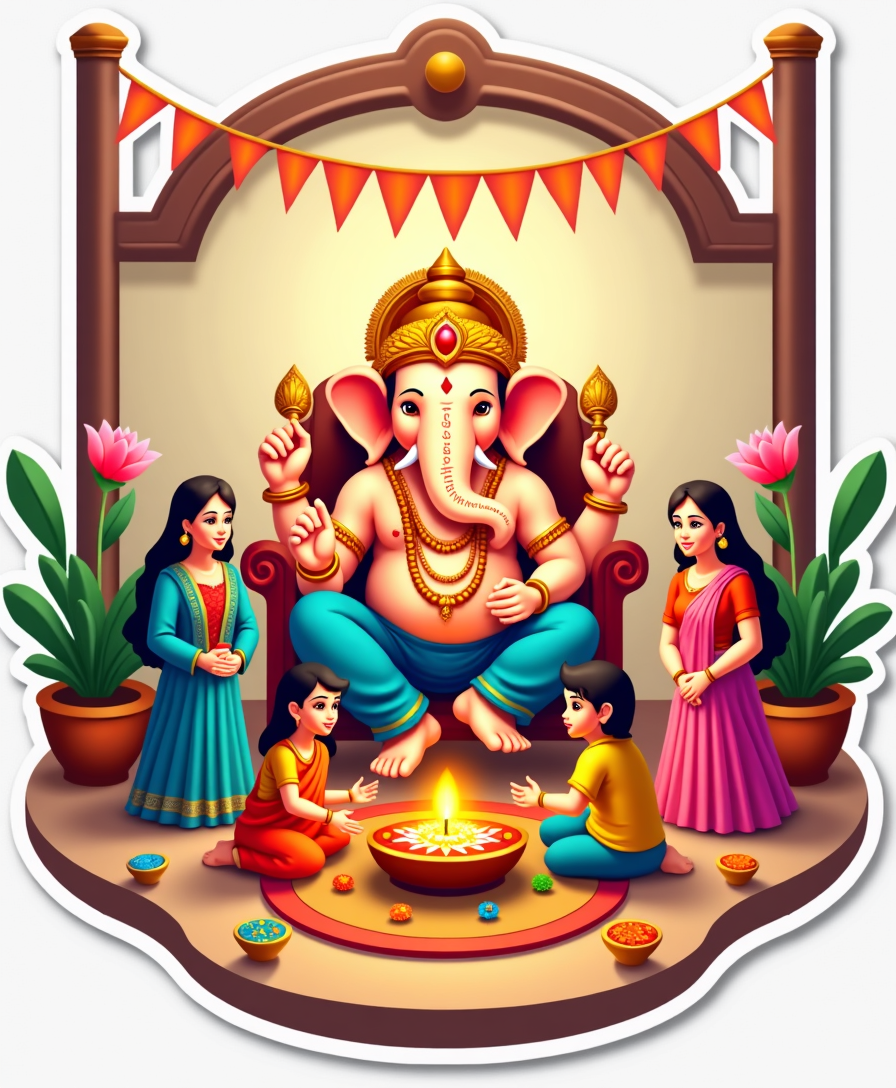 Ganpati Bappa – Sticker Sheet v9