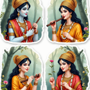 Krishna Janmashtami – Devotional Sticker Card Sheet v13