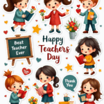 Thank You, Teacher – Sticker Sheet v10