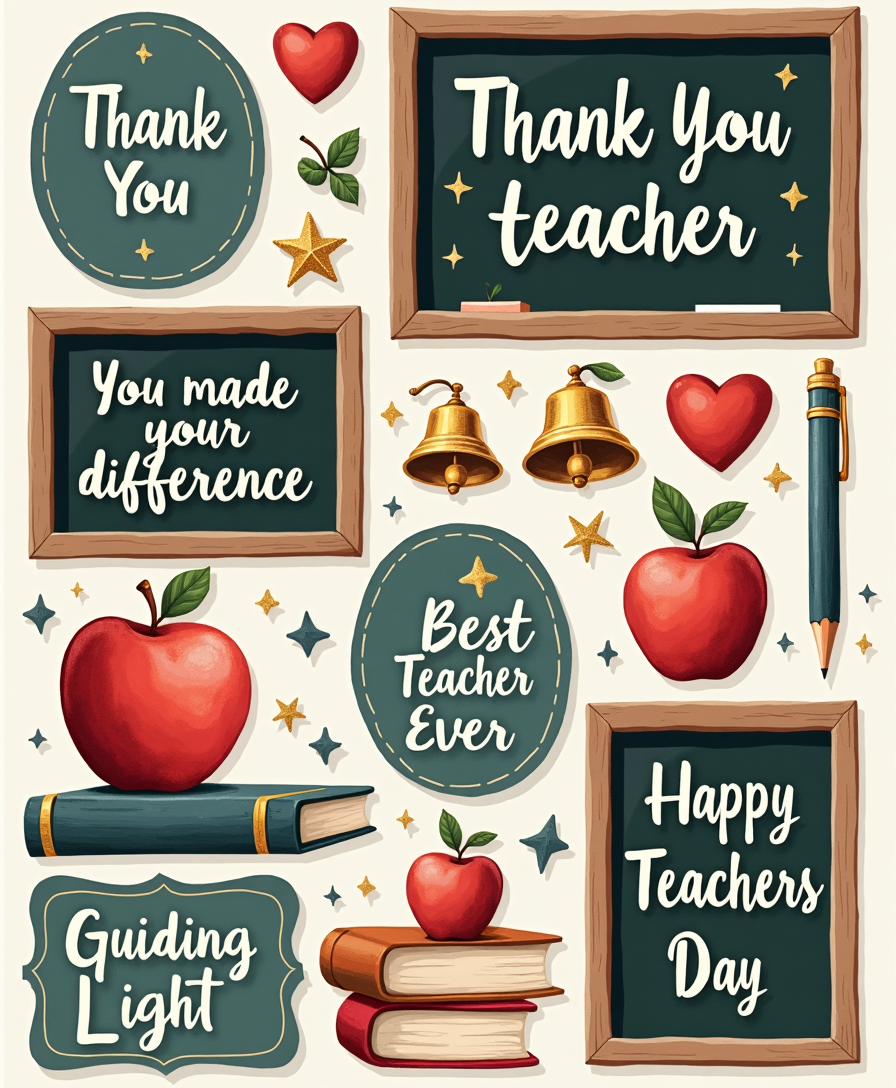 Thank You, Teacher – Sticker Sheet v12
