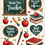 Thank You, Teacher – Sticker Sheet v7