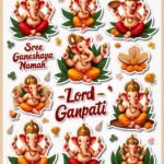 Ganpati Bappa – Sticker Sheet v1