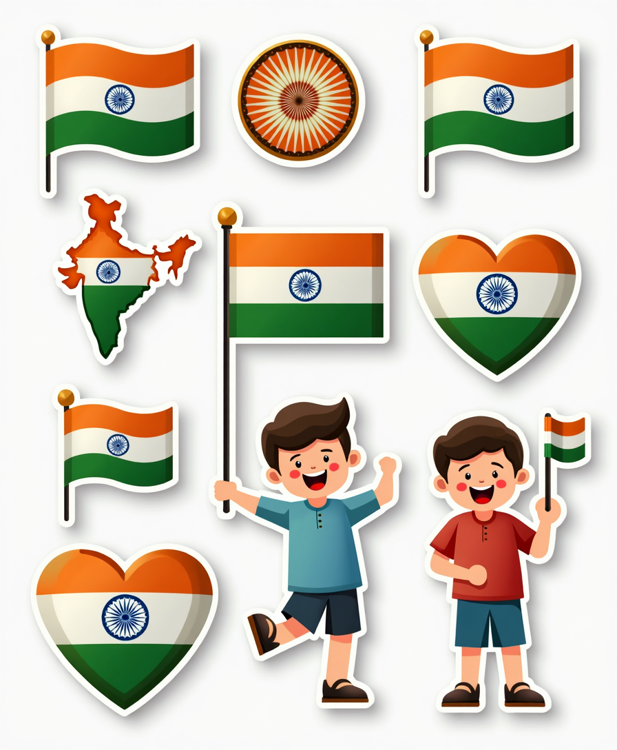 Desh Bhakti – Sticker Sheet v3