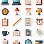Daily Routine Icons - Sticker Sheet v9