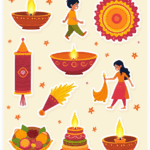 Diwali Festival - Sticker Sheet v18