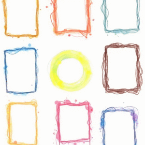 Doodle Frames & Borders - Sticker Sheet v14