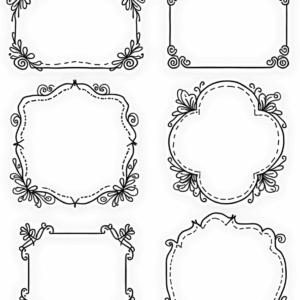 Doodle Frames & Borders - Sticker Sheet v3