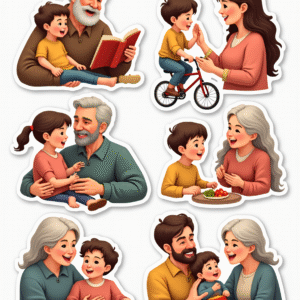 Family Life & Relationships - Sticker Sheet v9