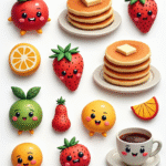Food Art & Mini Characters - Sticker Sheet v16