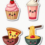 Food Art & Mini Characters - Sticker Sheet v2