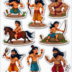 Indian Mythology - Sticker Sheet v16